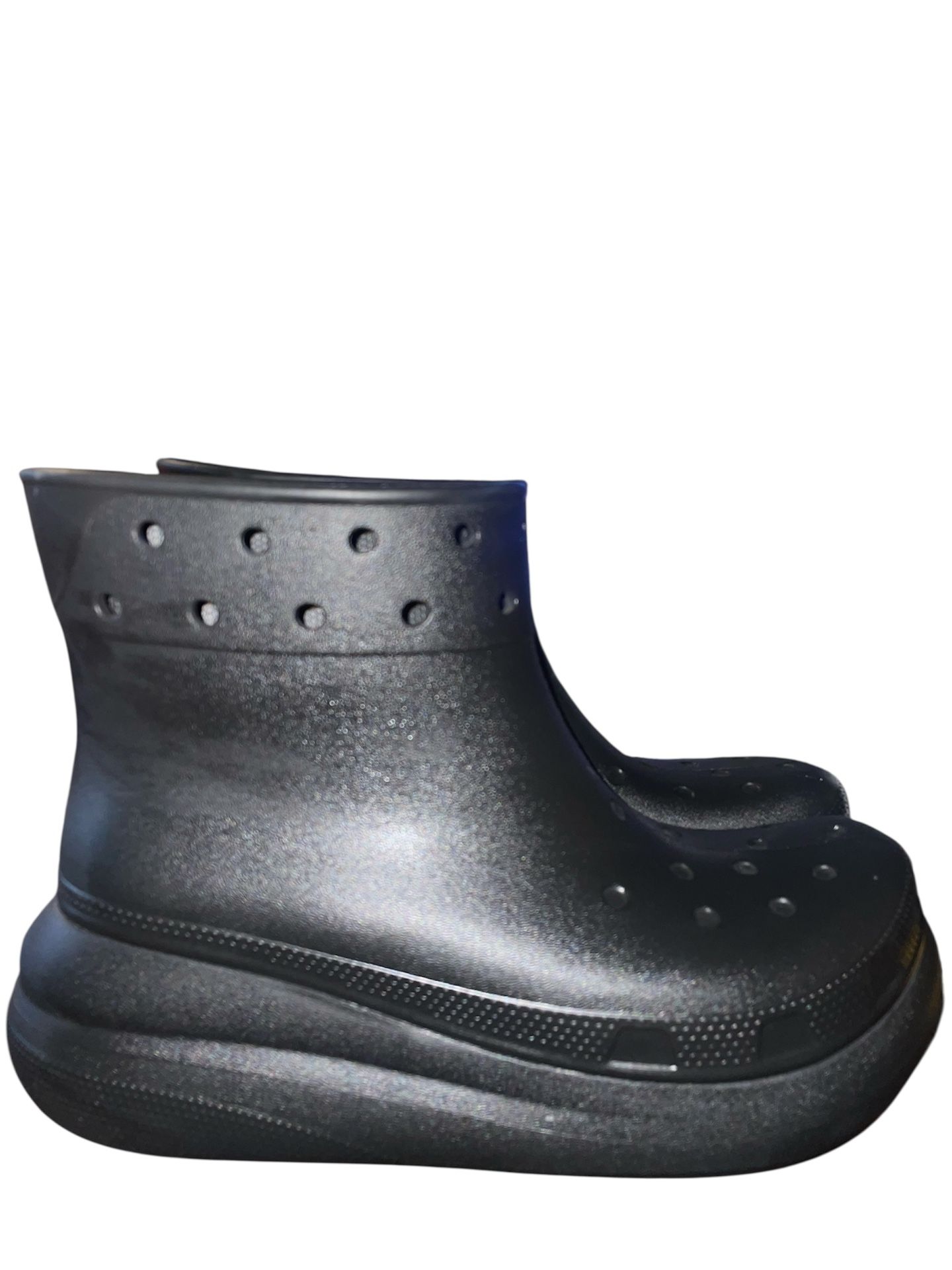 Crocs NEW Classic Crush Black Rain Boots Lightweight Easy Clean Men’s size 12