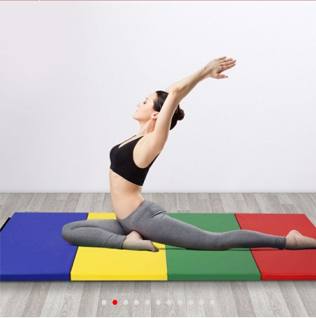 4'x8'x2" 4 panel gymnastics yoga workout mat