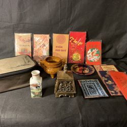 Large Lot Of Asian Decorations And Gift Money Envelopes