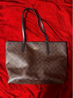 🛍️ Coach City Tote Bag – Signature Canvas | Brown/Black | BRAND NEW