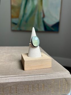 Adjustable Moss Agate Gemstone Ring ( firm on price )