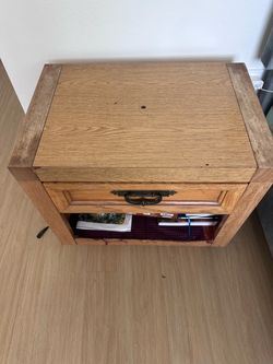 Wooden Bedside Table – $20