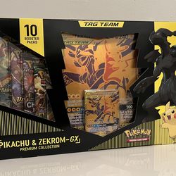 Pikachu & Zekrom GX Premium Collection Box – Factory Sealed – Pokémon TCG