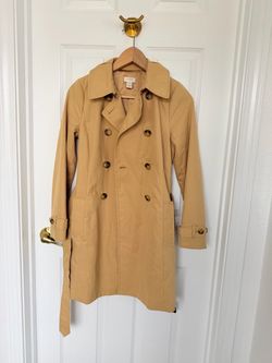 J.Crew women double-breasted trench coat size 0