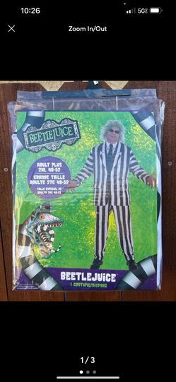 Beetlejuice adult Halloween costume plus size 2xl