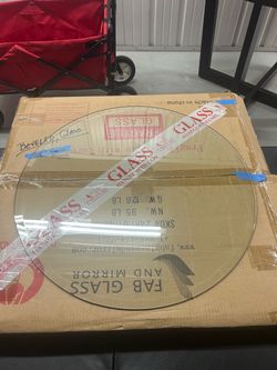 New 24 inch round beveled glass New 24 inch round beveled glass