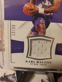 Jazz Karl Malone Jersey Card Thumbnail