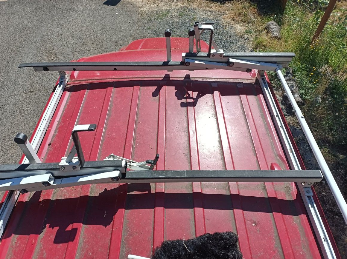 Drop Down Ladder Rack - Double for tall vans