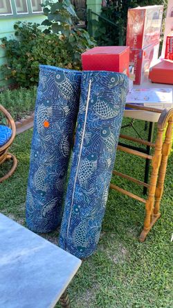 Blue Koi Fish Print Bolster pillow