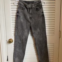 Gray High-Waisted Jean Bottoms