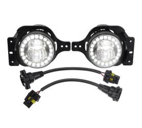 4 Inch LED Fog Light for Jeep Wrangler JL JLU 2018 to 2022 for Jeep Gladiator JT 2018 to 2022 Die Cast Aluminum Round Fog Lamps Driving Fog Lights 1 P