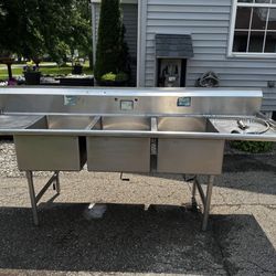 NEWER LARGE 3 COMPARTMENT SINK!!!๐ฅ