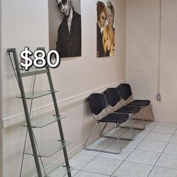 Chairs And Glass Stand 