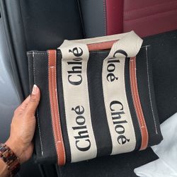 Chloe Felt Calfway Woody Ribbon Mini Tote