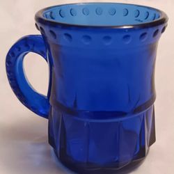 Two Inch Cobalt Blue Miniature Beer Stein Handled Cup 2" VTG Collectible Rare