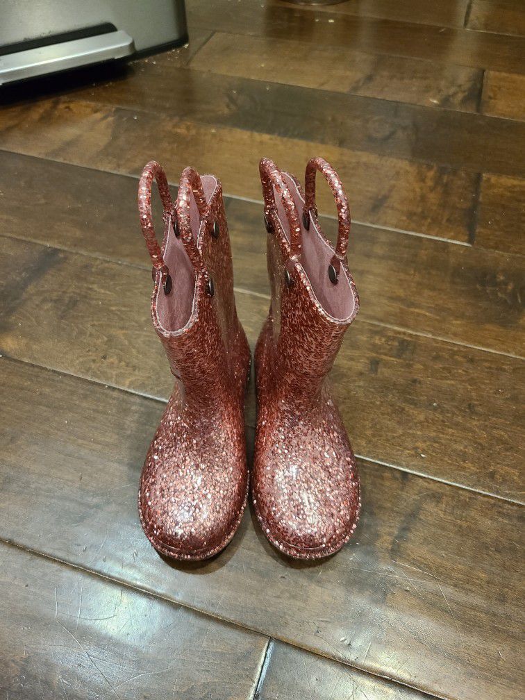 Glitter Rain Boots Toddler Size 8