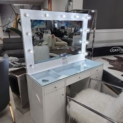 White Vanity Mirror Devor Led Hollywood Makeup