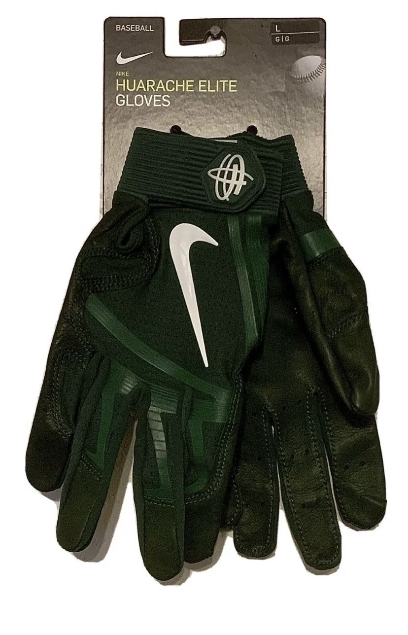 NEW Nike Huarache Elite Green Baseball Batting Gloves Men’s Large