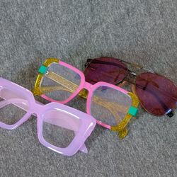 Lot of 3 Blue-Light Glasses/Migraine Glasses (Colorful Frames)
