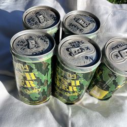 VINTAGE 1970'S MASH TV 4077th M*A*S*H* BEER CAN COLLECTIBLE  5-PACK OF EMPTY CANS