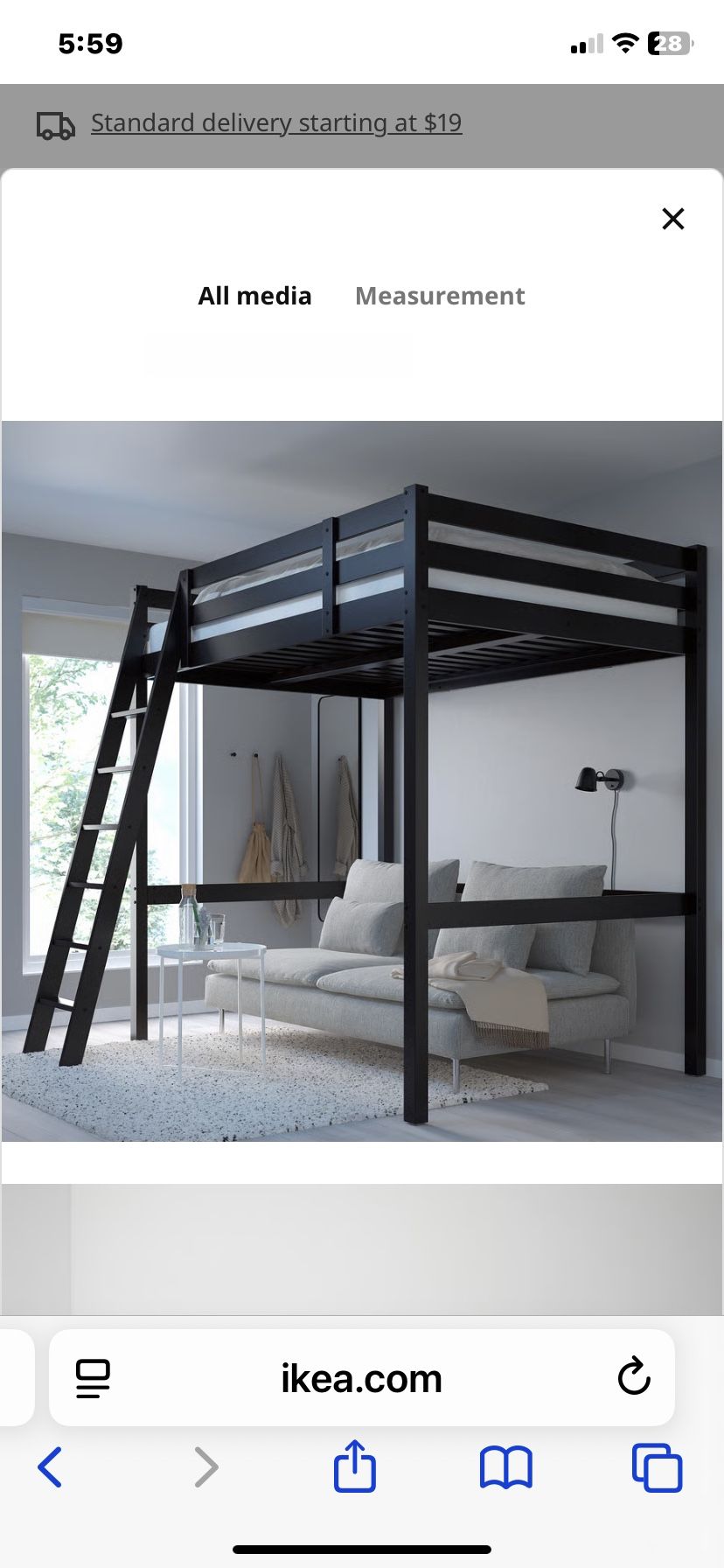IKEA Double/ Full Size Loft Bed