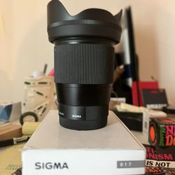 16mm Sigma DC DN Crop Sensor lens 