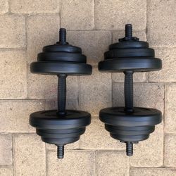 Gym Equipment 40lb Adjustable Dumbbell Set