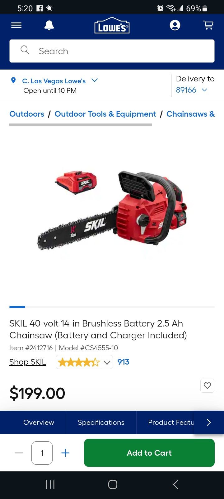 POWERCORE 40 14in Chainsaw 