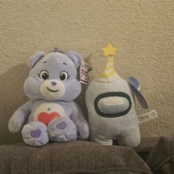 Among Us And Care Bear Stuffed Animals