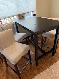 Dining room table and chairs
