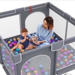 Playard With Gates,Indoor Baby Playpen,Detachable And Assembled Children Fence, Babies Enclosure With Cute Pattern,Small Playground For Kids, Infant C