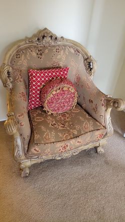 Brown sofa chair plush