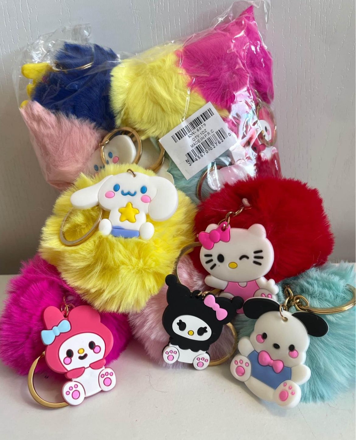hello Kitty And Friends Pom-Pom Keychains