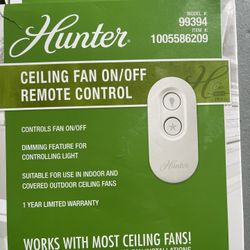 Hunters, Ceiling Fan Remote Control