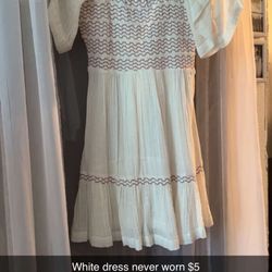 White And Red Dress Never Worn