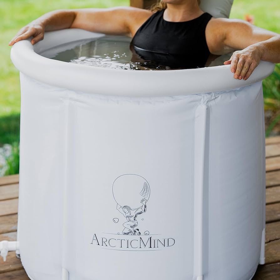 Ice Bath Tub - Cold Plunge Tub - Ice Bath - Ice Bath Tub for Athletes - 80cm * 80cm (White &Black)