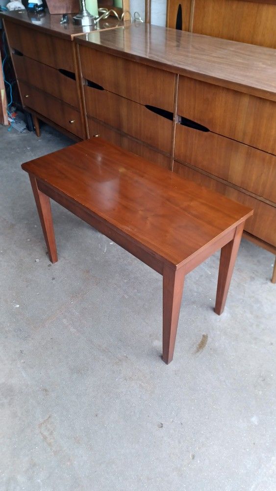 Vintage mid century modern bench w/storage