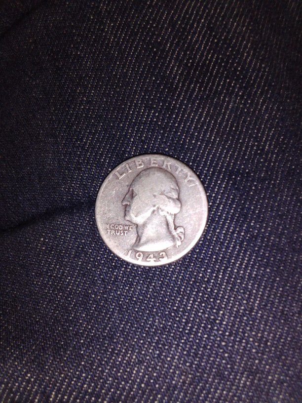 1943 Silver Quarter With No Mint Mark 