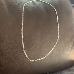 REAL ITALY SILVER 22”3MM CUBAN NECKLACE