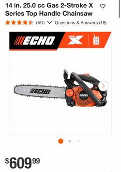 14 in. 25.0 cc Gas 2-Stroke X Series Top Handle Chainsaw