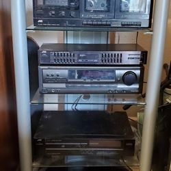 Entertainment Center With Stereo Equipment
