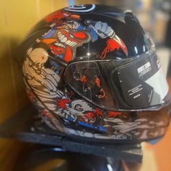 New Clown Dot Motorcycle Full Face Helmet $120