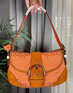 Coach y2k orange mini soho flag shoulder bag