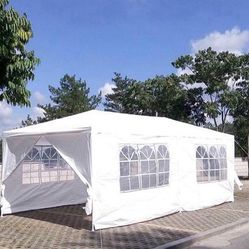 10' x 20' Outdoor Tent Canopy Tent Party Tent Wedding Tent Gazebo Pavilion Backyard Tent with Side Walls, White

