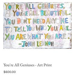 John Lennon Quote Wall Art