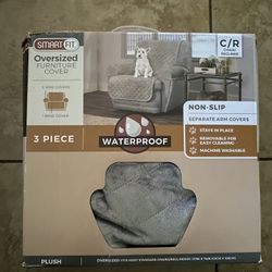 Smartfit 3pc Waterproof Oversized Furniture Cover Chair/Recliner 