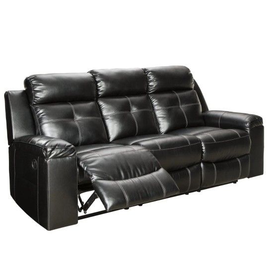 Kempten Black Reclining Sofa
