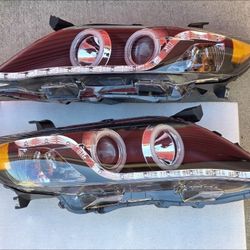 2010 And 2011 Toyota Camry LED DRL Projector Headlights Luces Focos Micas Faros Faroles Headlamps 
