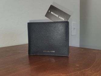 michael kors varick leather billfold wallet