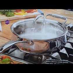 SARTEN DE 10" DE ACERO INOXIDABLE TRI PLY PRINCESS HOUSE 🌷⚘️